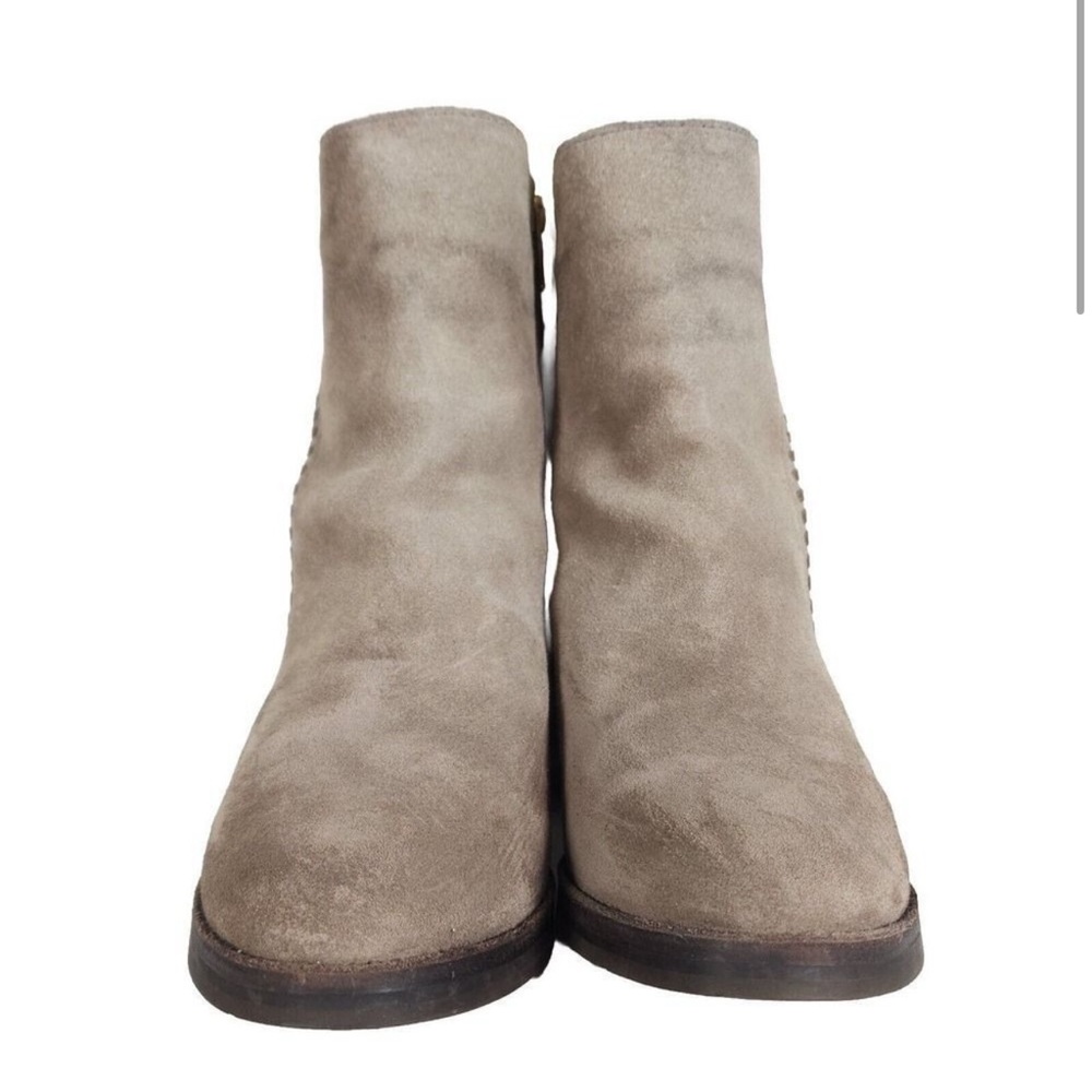 🎈UGG Mousse Suede Leather Whipstitch Back Bow Ankle Boots🎈 - Picture 7 of 8